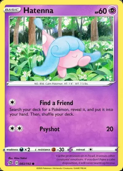 Hatenna 83/192 Rebel Clash Pokemon card