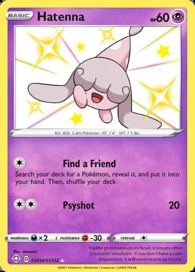Hatenna SV054/122 Shining Fates Shiny Vault Pokemon card