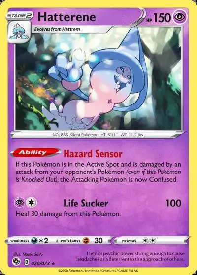 Hatterene 20/73 Champion's Path Pokemon card
