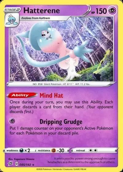 Hatterene 85/192 Rebel Clash Pokemon card
