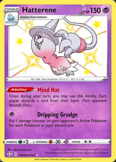 Hatterene SV056/122 Shining Fates Shiny Vault Pokemon card