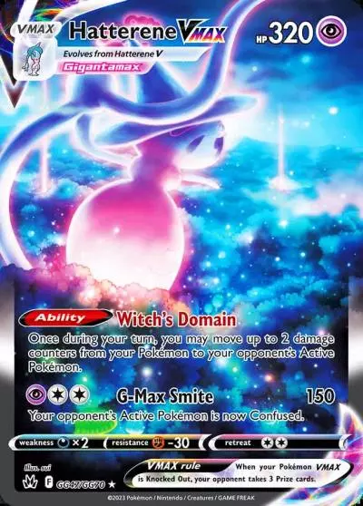 Hatterene VMAX GG47/70 Crown Zenith Galarian Gallery Pokemon card