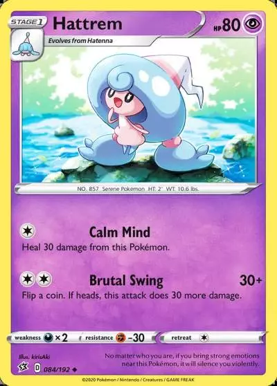 Hattrem 84/192 Rebel Clash Pokemon card