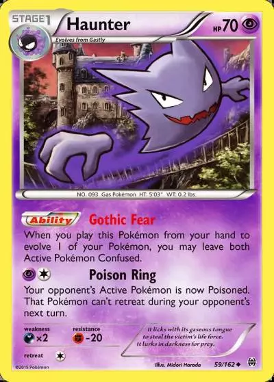 Haunter 59/162 BREAKthrough Pokemon card