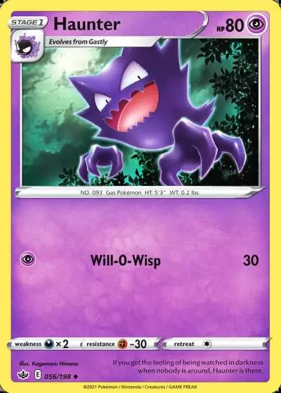 Haunter 56/198 Chilling Reign Pokemon card
