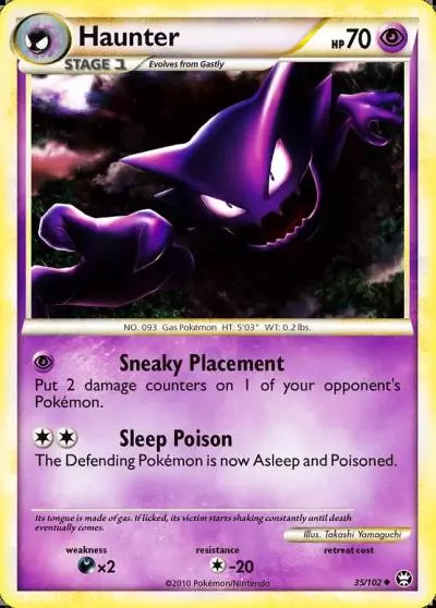 Haunter 35/102 HS—Triumphant Pokemon card