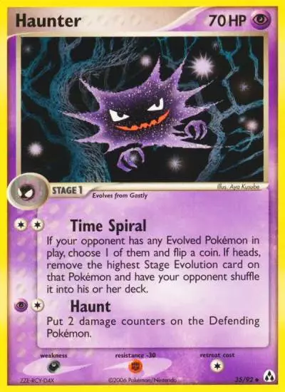 Haunter 35/92 Legend Maker Pokemon card