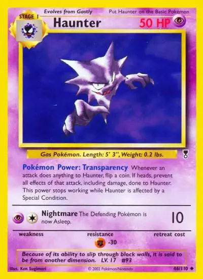 Haunter 46/110 Legendary Collection Pokemon card