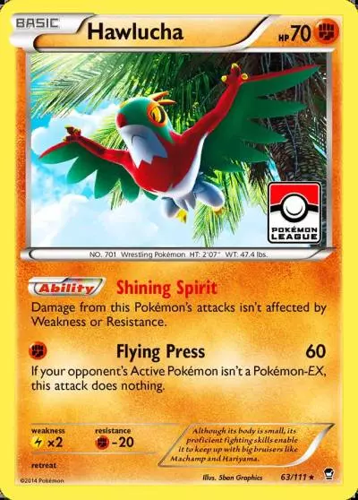 Hawlucha 63/111 Furious Fists Pokemon card