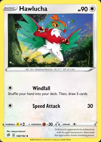 Hawlucha 148/192 Rebel Clash Pokemon card