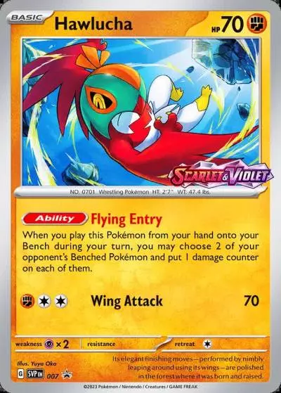Hawlucha 7/165 Scarlet & Violet Black Star Promos Pokemon card