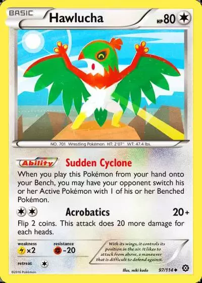 Hawlucha 97/114 Steam Siege Pokemon card