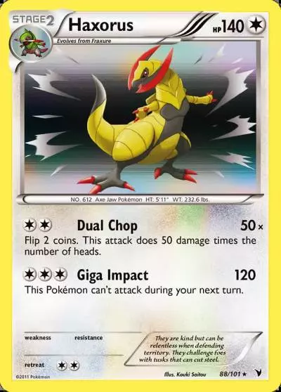 Haxorus 88/101 Noble Victories Pokemon card