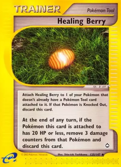 Healing Berry 125/147 Aquapolis Pokemon card