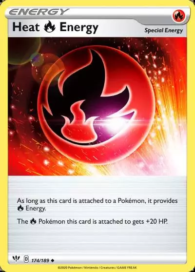 Heat Fire Energy 174/189 Darkness Ablaze Pokemon card