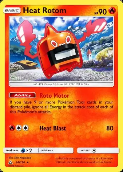 Heat Rotom 24/156 Ultra Prism Pokemon card