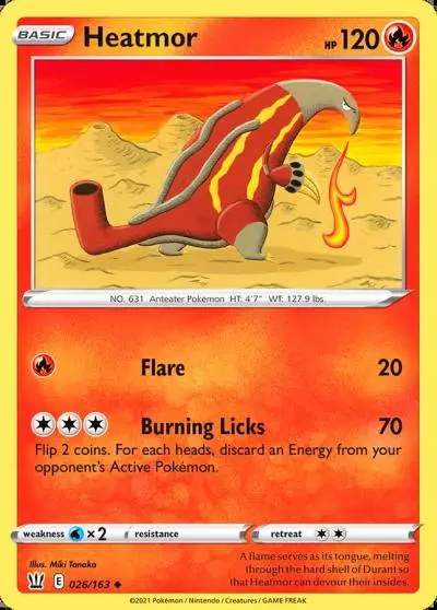 Heatmor 26/163 Battle Styles Pokemon card