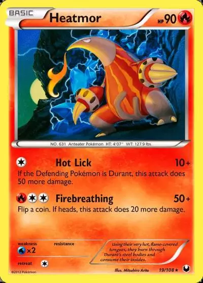 Heatmor 19/108 Dark Explorers Pokemon card