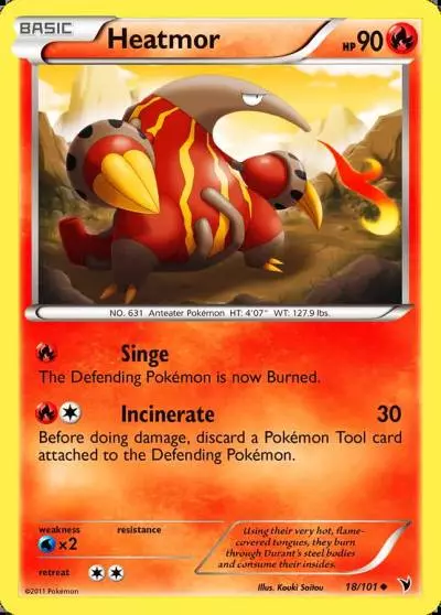 Heatmor 18/101 Noble Victories Pokemon card