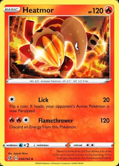 Heatmor 34/192 Rebel Clash Pokemon card