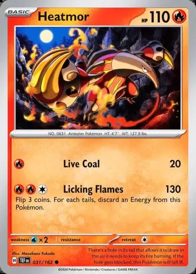 Heatmor 31/162 Temporal Forces Pokemon card
