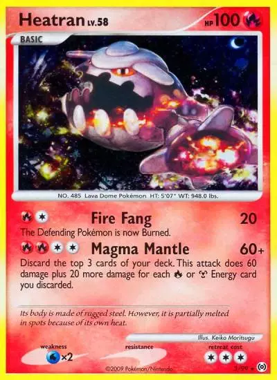 Heatran 3/99 Arceus Pokemon card