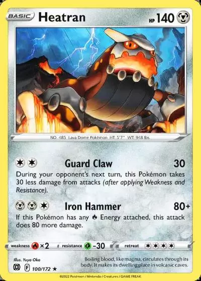 Heatran 100/172 Brilliant Stars Pokemon card