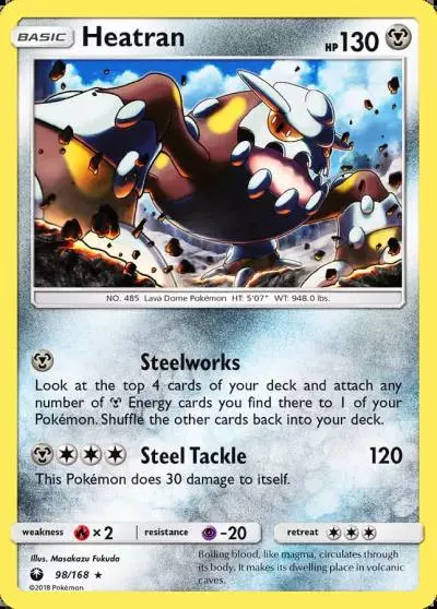 Heatran 98/168 Celestial Storm Pokemon card