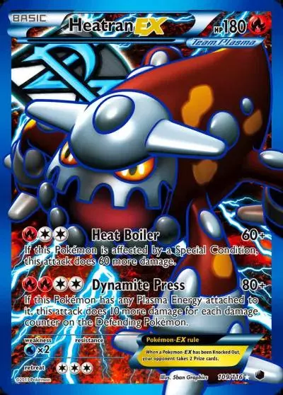 Heatran-EX 109/116 Plasma Freeze Pokemon card