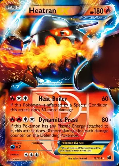 Heatran-EX 13/116 Plasma Freeze Pokemon card