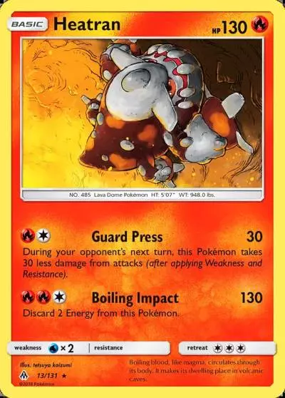 Heatran 13/131 Forbidden Light Pokemon card