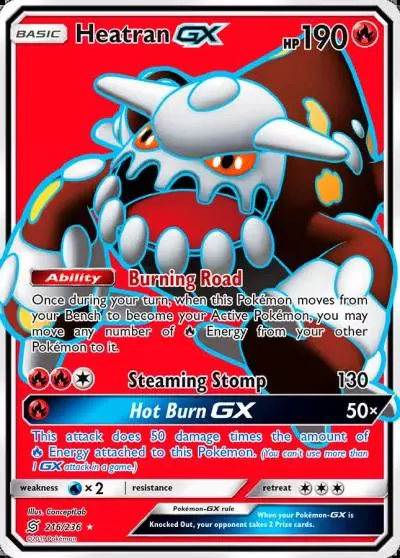Heatran-GX 216/236 Unified Minds Pokemon card