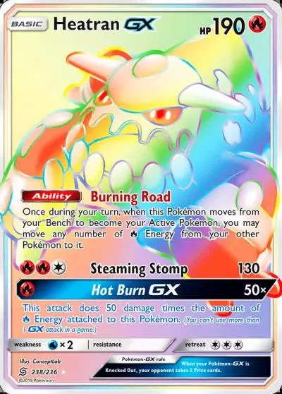Heatran-GX 238/236 Unified Minds Pokemon card
