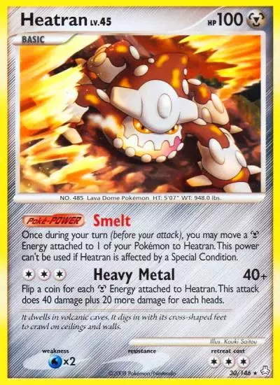Heatran 30/146 Legends Awakened Pokemon card