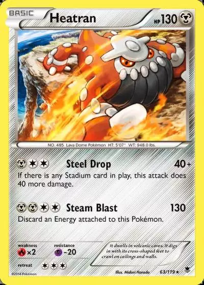 Heatran 63/119 Phantom Forces Pokemon card