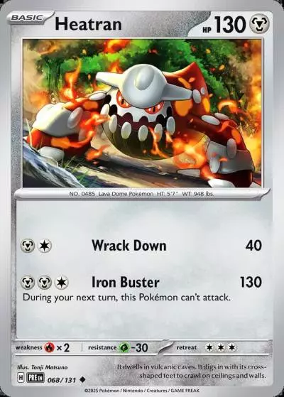 Heatran 68/131 Prismatic Evolutions Pokemon card