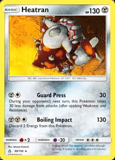 Heatran 88/156 Ultra Prism Pokemon card
