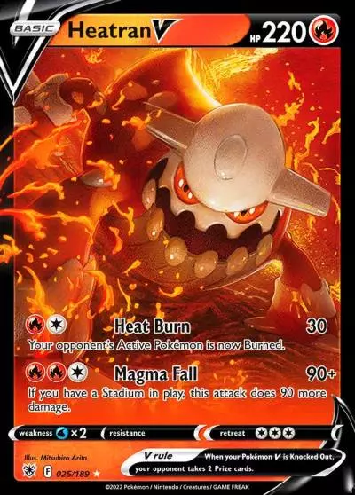 Heatran V 25/189 Astral Radiance Pokemon card