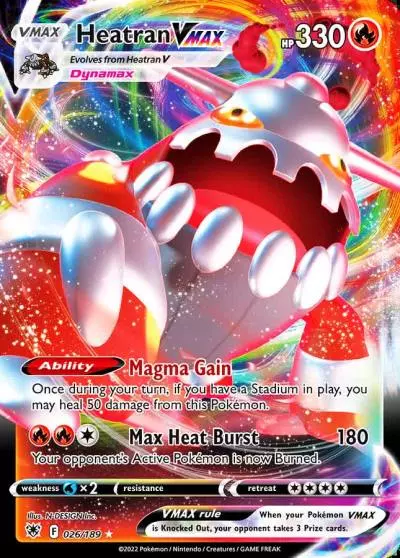 Heatran VMAX 26/189 Astral Radiance Pokemon card