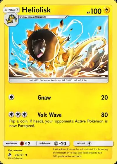 Heliolisk 38/131 Forbidden Light Pokemon card