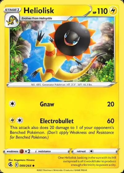 Heliolisk 99/264 Fusion Strike Pokemon card