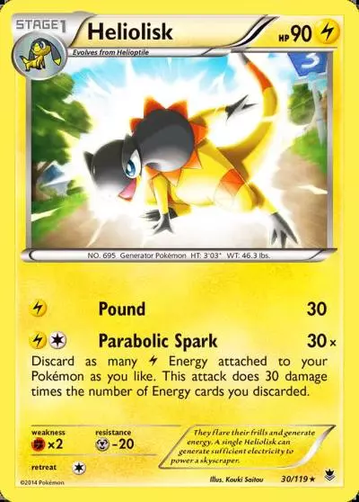 Heliolisk 30/119 Phantom Forces Pokemon card