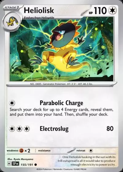 Heliolisk 155/191 Surging Sparks Pokemon card
