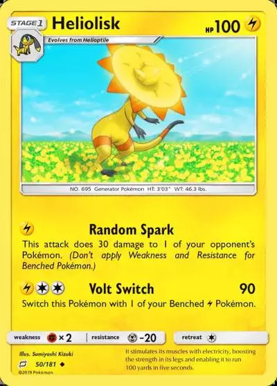 Heliolisk 50/181 Team Up Pokemon card