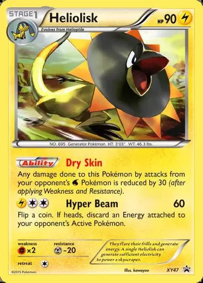 Heliolisk XY47/211 XY Black Star Promos Pokemon card