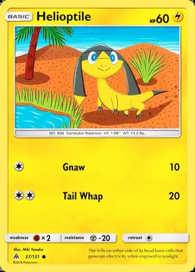 Helioptile 37/131 Forbidden Light Pokemon card