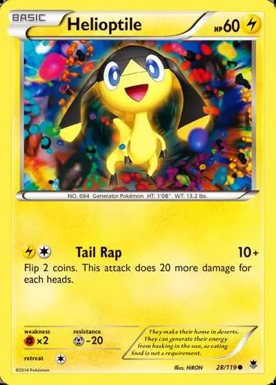 Helioptile 28/119 Phantom Forces Pokemon card