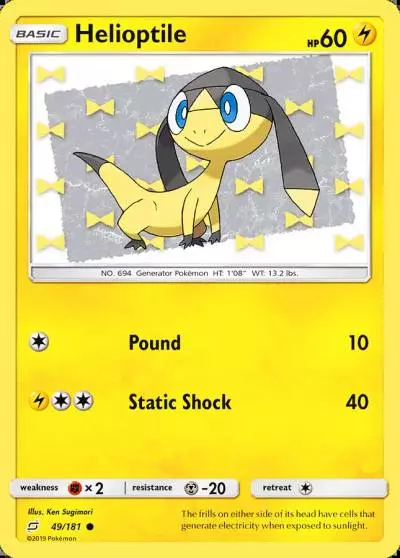 Helioptile 49/181 Team Up Pokemon card