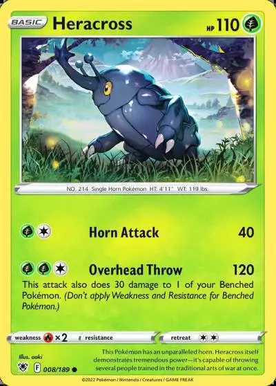 Heracross 8/189 Astral Radiance Pokemon card