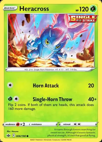 Heracross 6/198 Chilling Reign Pokemon card